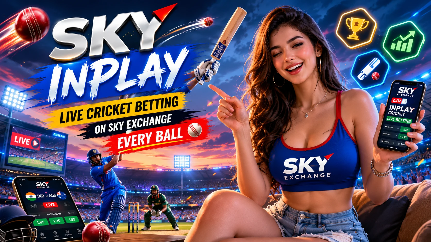 Sky Inplay _ Live Cricket Betting on Sky Exchange – Every Ball